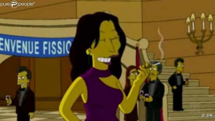 Nicolas Sarkozy et Carla Bruni dans les Simpson, épisode diffusé aux Etats-Unis le 15 novembre 2009