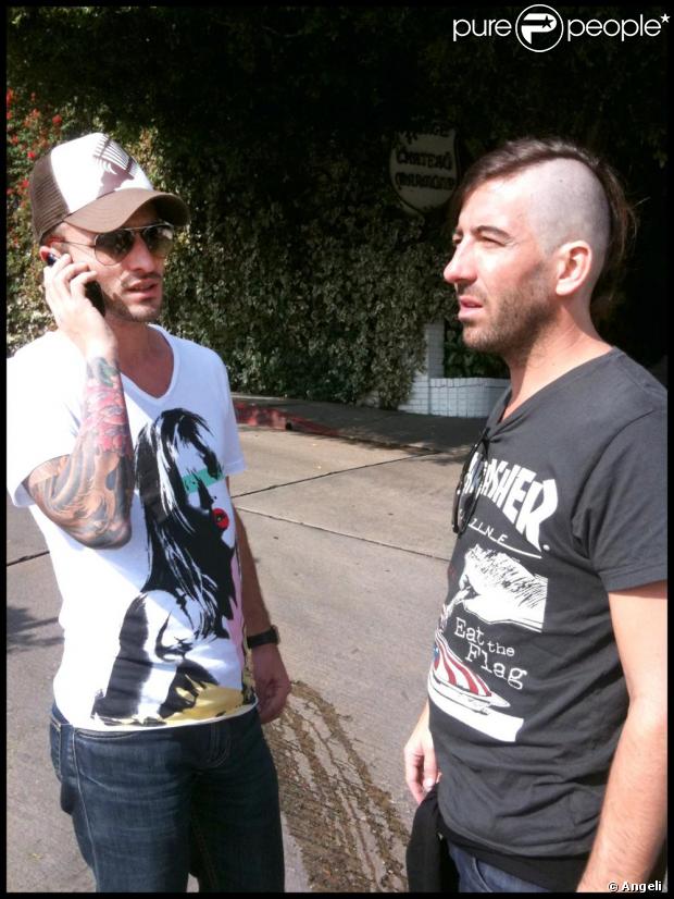 Pierre Mathieu sur le tournage de son deuxième clip pour son groupe Make The Girl Dance le 8 novembre 2009 à Los Angeles
