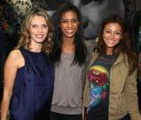 Chloé Mortaud, Miss France 2009, avec Sylvie Tellier, Miss France 2002 et Rachel Legrain-Trapani, Miss France 2007 