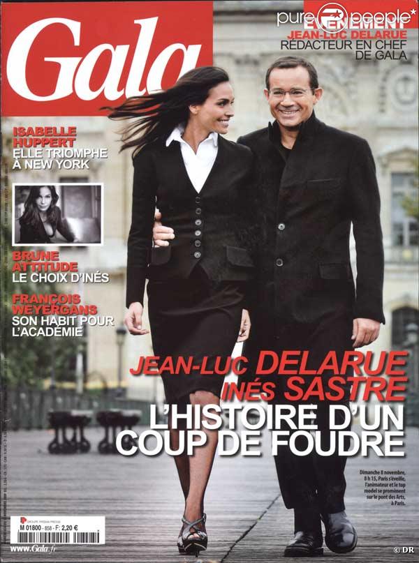 Inés Sastre et Jean-Luc Delarue en couverture du magazine Gala