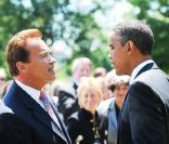 Arnold Schwarzenegger et Barack Obama en mai 2009