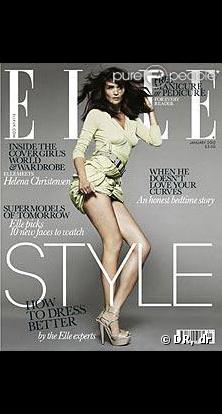 Helena Christensen en couverture du  Elle  UK pour le mois de janvier prochain 