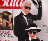 La couverture de Gala avec Karl Lagerfeld et Geneviève de Fontenay