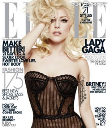 Lady Gaga en couverture de  Elle  US 
