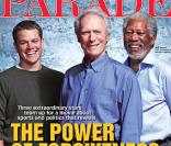 Clint Eastwood, Matt Damon et Morgan Freeman en couverture du magazine Parade