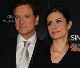 Colin Firth et son épouse Livia Giuggioli à la projection privée du film A Single Man, de Tom Ford. 06/12/09