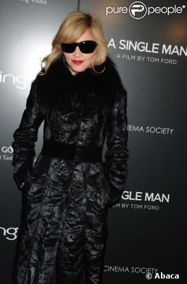 Madonna à la projection privée du film A Single Man, de Tom Ford. 06/12/09
