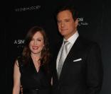 Julianne Moore et Colin Firth à la projection privée du film A Single Man, de Tom Ford. 06/12/09