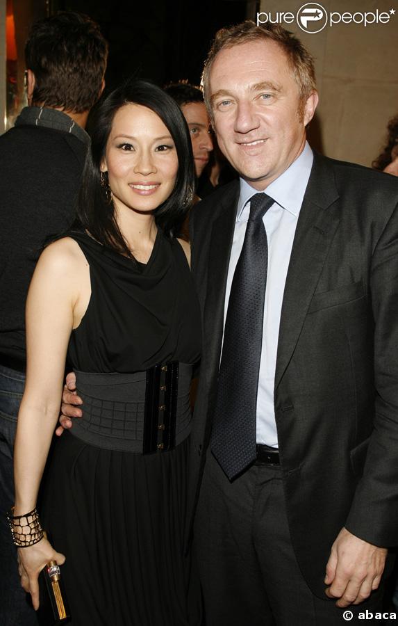 Lucy Liu et François-Henri Pinault à la soirée d'ouverture de la boutique YSL