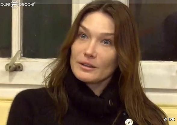 Carla Bruni en sortie de nuit avec le Samu social, le 9 novembre 2009.