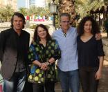 Alain Monne, Josiane Balasko, Christophe Lambert et Mona Achache, lors du 6e Festival international du Film de Dubaï, le 14 décembre 2009.