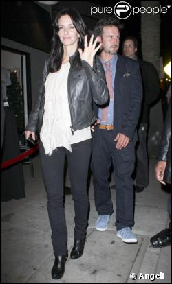 Courteney Cox et David Arquette à la sortie d'une soirée à Venice Beach le 17/12/09