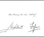 Carte de voeux du roi et de la reine d'Espagne Juan Carlos et Sofia  
