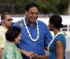 Le président Barack Obama, avec Michelle et leurs filles Malia et Sasha, lors de leur arrivée à Honolulu, Hawaii, le 24 décembre 2009.