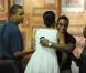 Barack et Michell Obama lors de leur second jour à Hawaii, en visite à la base militaire de Kaneohe, le 25 décembre 2009.