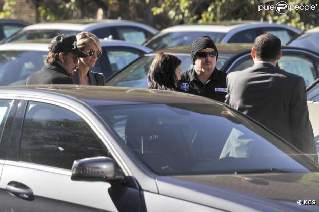 Johnny et Laeticia Hallyday à Los Angeles, sans les enfants Jade et Joy. 5 janvier 2010 
