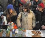 Galette de la solidarité avec les sans papiers, dans le VIe arrondissement de Paris. 6/01/2010