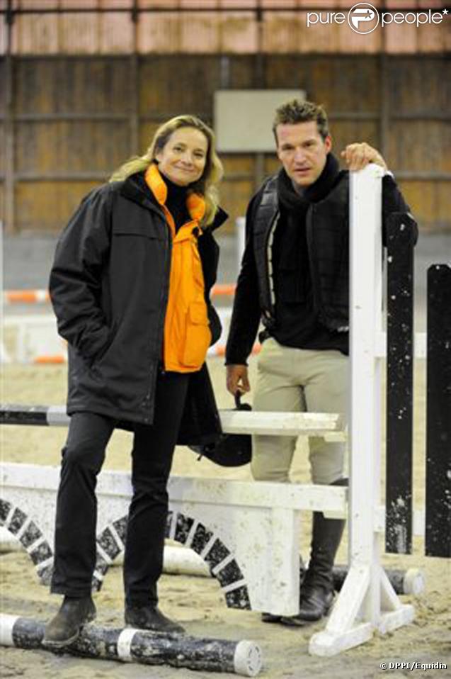 Benjamin Castaldi et Caroline Avon pour l'émission de Caroline, diffusée sur la chaîne Equidia le 27 janvier 2010