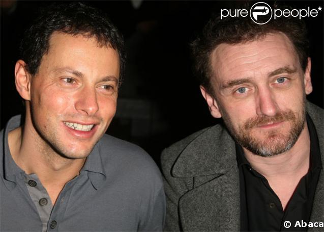 Marc-Olivier Fogiel et Jean-Paul Rouve au défilé Paul and Joe