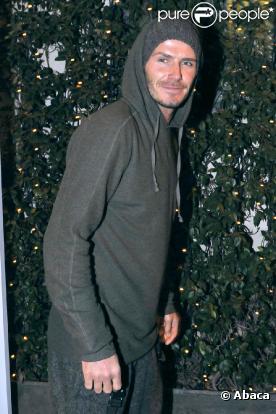 David Beckham à Milan, le 18 janvier 2010
