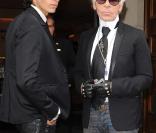 Baptiste Giacobini et Karl Lagerfeld 