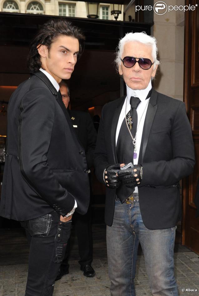 Baptiste Giacobini et Karl Lagerfeld 