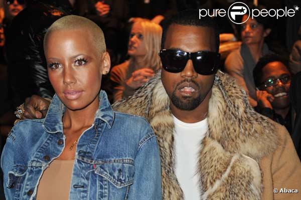 Amber Rose et Kanye West au défilé Dior à Paris