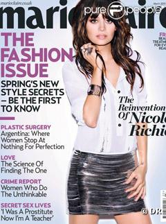 Nicole Richie en couverture de Marie Claire UK