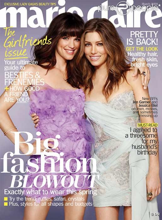Jennifer Garner et Jessica Biel sur la couverture de Marie Claire