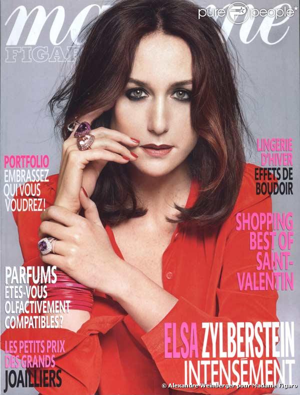 Elsa Zylberstein en couverture de Madame Figaro