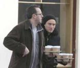 Jude Law et un ami à Londres