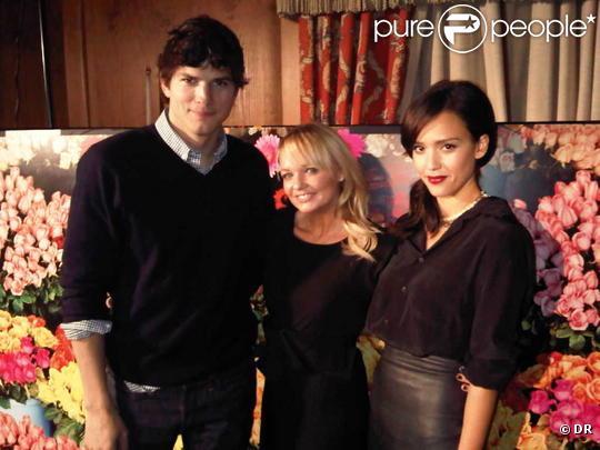 Jessica Alba, Ashton Kutcher et Emma Bunton à Londres le 11 février