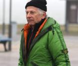 Roman Polanski sur le tournage de Ghost Writer en mars 2009 en Allemagne 