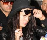 Lindsay Lohan arrive à LAX, l'aéroport de Los Angeles le 12 février 2010  