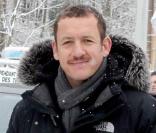 Dany Boon à l'occasion de la conférence de presse pour présenter son nouveau film  Rien à déclarer  (dont les prises de vue commenceront jeudi), à la Macquenoise, le 15 février 2010.