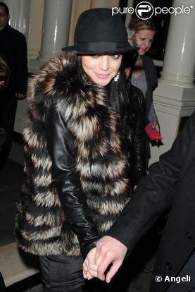 Lindsay Lohan à son arrivée à l'Electric Cinema à Nothing Hill à Londres le 15 février 2010