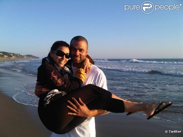 Eva Longoria et Tony Parker lors de la Saint-Valentin 