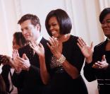 Michelle Obama à la Maison Blanche avec Harry Connick Jr. Le 21/02/10 