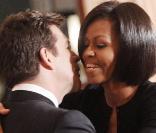Michelle Obama à la Maison Blanche avec Harry Connick Jr. Le 21/02/10 