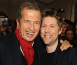 Mario Testino et Christopher Bailey au défilé Burberry à Londres, le 23 février 2010