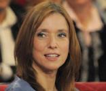Léa Drucker, nièce de Michel, sur le tournage de Vivement Dimanche (24 février 2010)