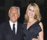 Giorgio Armani et Claire Danes lors de la Vogue Party à Milan le 26 février 2010