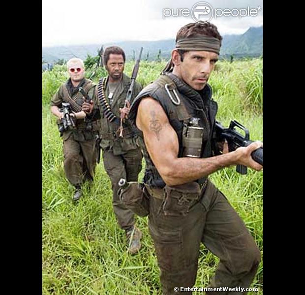 Robert Downey junior en soldat noir pour le film Torpic Thunder