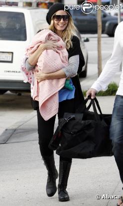 Heidi Klum et Seal à Los Angeles avec leurs enfants. Le 2/03/10