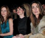Lea Drucker, Fréderique Lopez, Mlle Agnes lors du défilé Rochas à Paris le 3/03/10