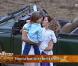 David Charvet reçoit la visite de sa famille : sa femme Brooke Burke et leurs deux enfants.