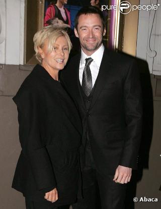 Hugh Jackman et sa femme Deborra-Lee Furness à la première de la pièce de Théâtre A Behanding in Spokane le 4 mars à New York
