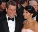 Matt Damon et sa femme, à l'occasion du tapis rouge de la 82e cérémonie des Oscars, au Kodak Theatre de Los Angeles, le 7 mars 2010.