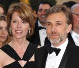 Christoph Waltz et son épouse, à l'occasion du tapis rouge de la 82e cérémonie des Oscars, au Kodak Theatre de Los Angeles, le 7 mars 2010.