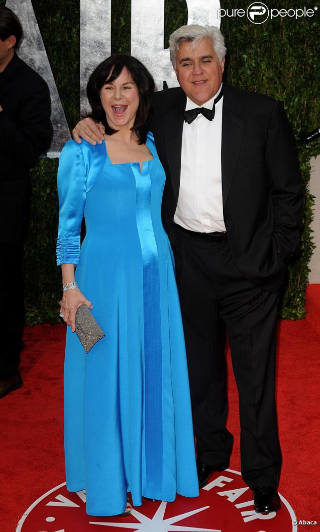 Jay Leno et sa femme à la fête pour les Oscars organisée par le magazine Vanity Fair le 7 mars 2010